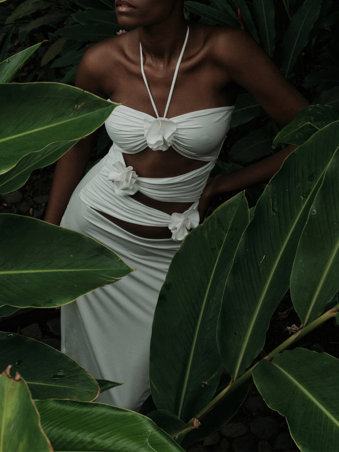 Beach Vacation Three-dimensional Color Maxi Dress