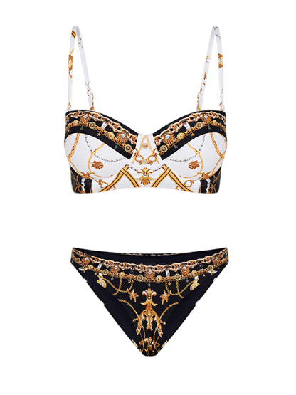 Printed One Piece and Pants Swimwear