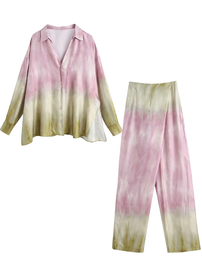 Long Sleeves Printed Shirt and Pants Sets