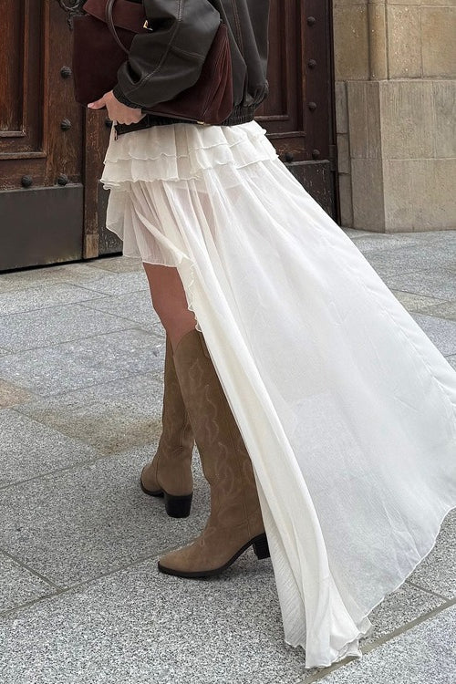 Asymmetrical Hem a Line Skirt
