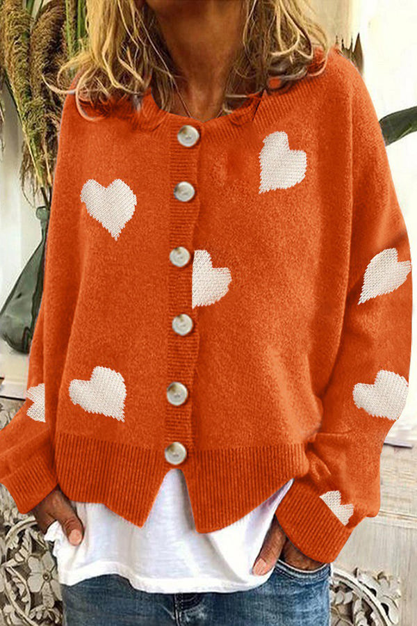 Heart Sweater Cardigan