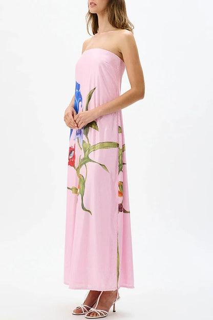 Special Night Sequin Print Off Shoulder A-line Maxi Dress