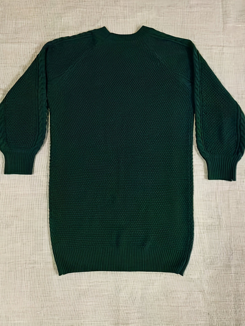 Cable Knit Sweater Dress Ge4210
