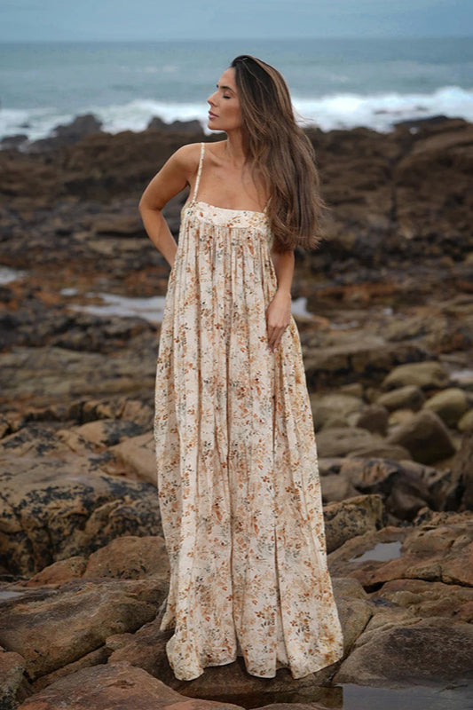 Print Sleeveless Maxi Dress