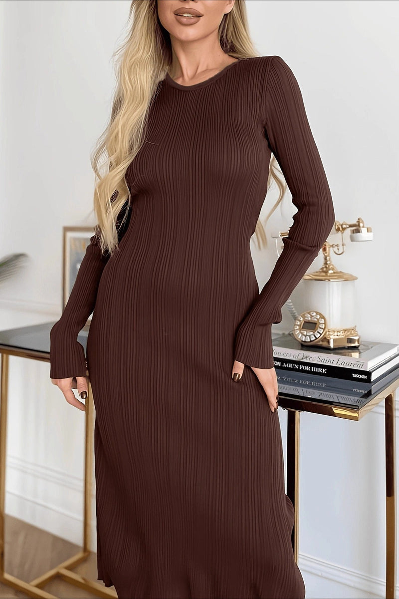 Long Sleeve Knit Sweater Dress