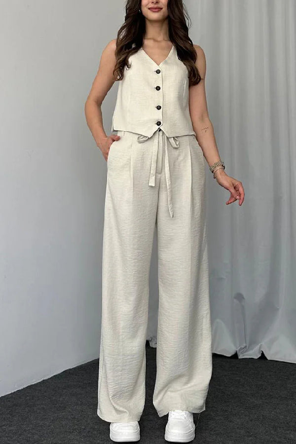 Color Vest Two-piece Set