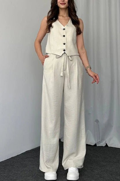 Color Vest Two-piece Set