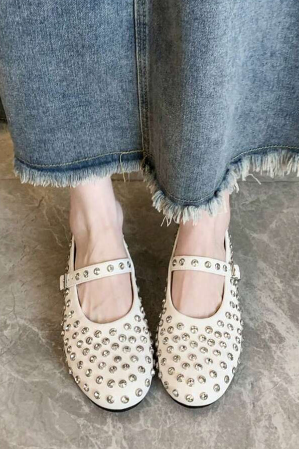 Full Diamond Round Toe Mary Jane Dance Shoes