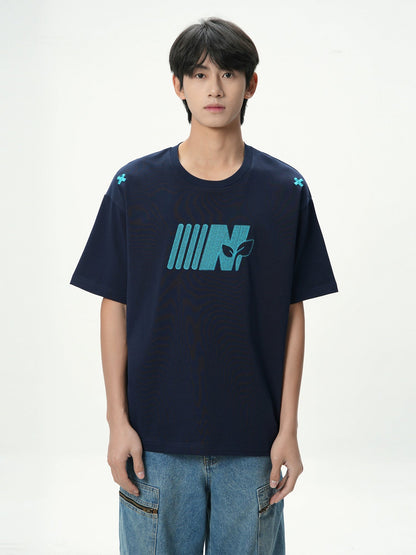 T-shirt With Stitched Logo Detail