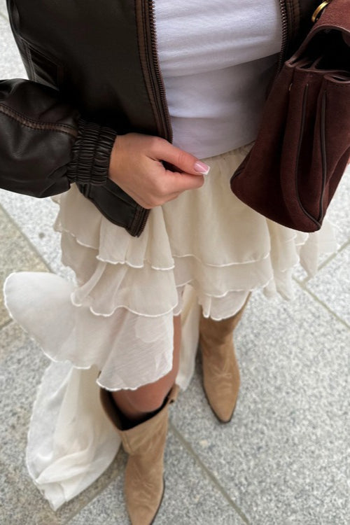 Asymmetrical Hem a Line Skirt