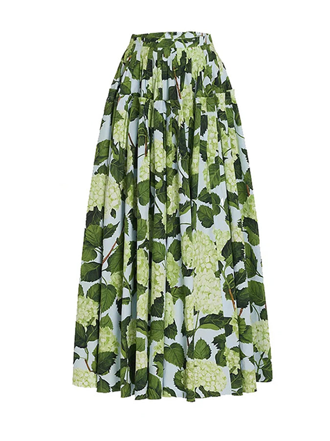 Print One Piece Swimsuit and Skirt