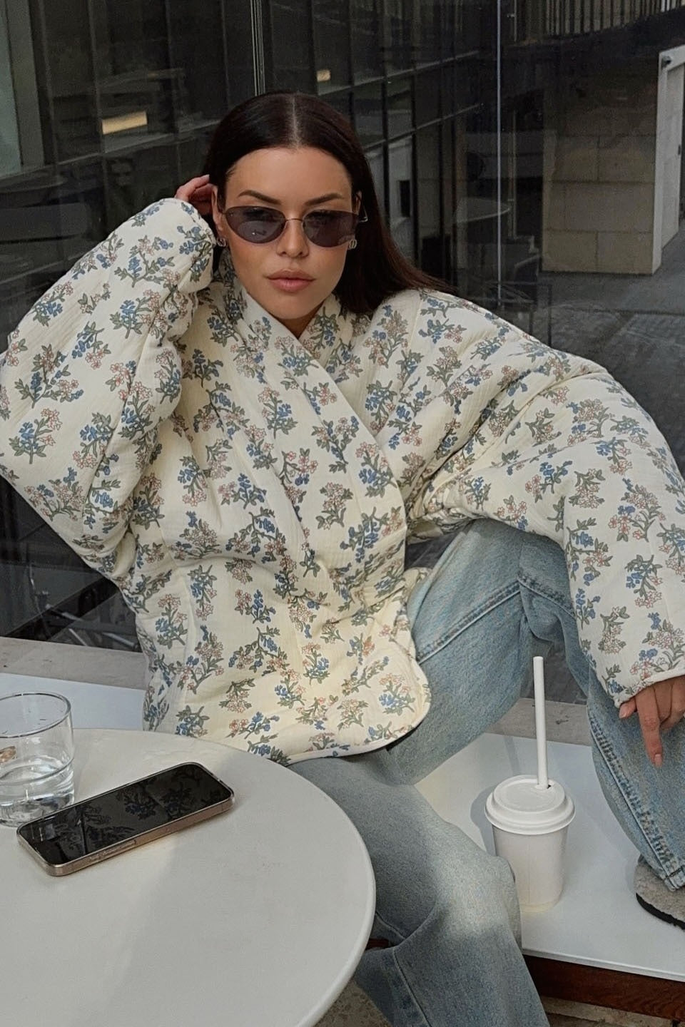 Print Quilted Coat