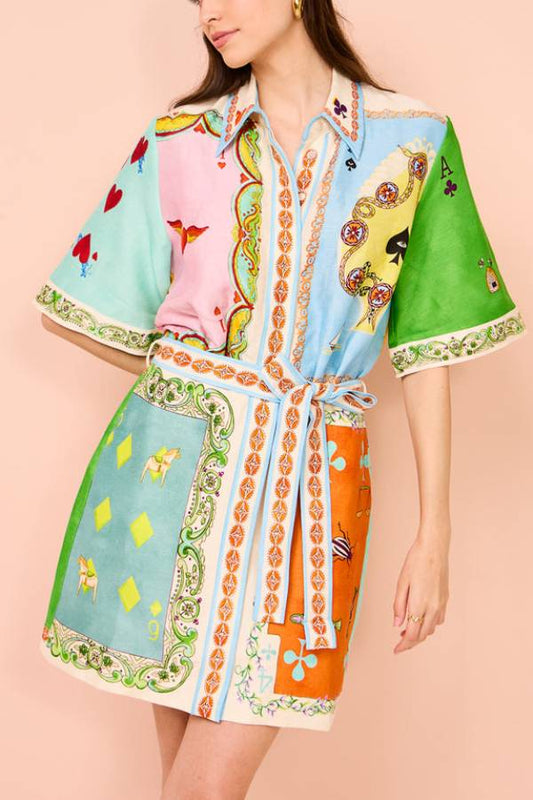 Panflay Rummy Mini Dress in Multi
