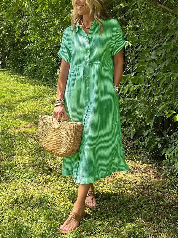 Jovie - Classic Striped Maxi Dress