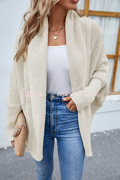 Fidovit Round Neck Dolman Sleeve Cardigan