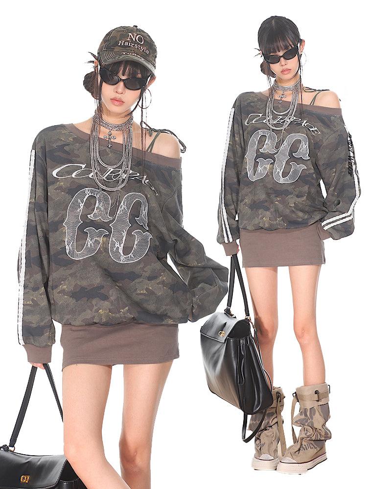 Camo Snake Print Sweatshirt