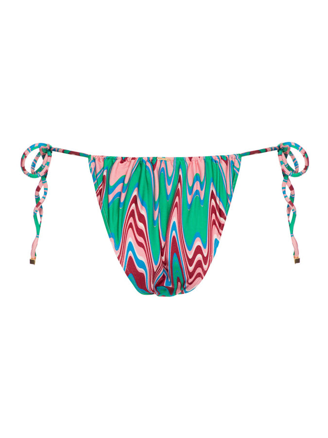V-neck Colorblock Printed Swimsuit and Pants