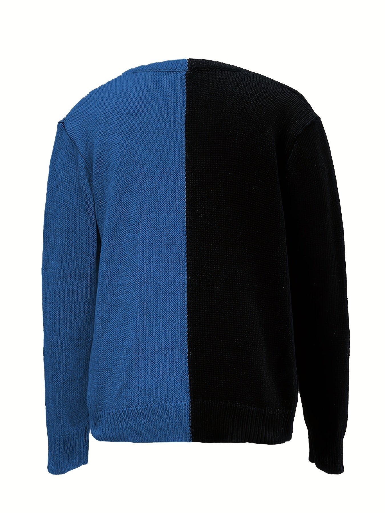 Contrast Color V Neck Pullover Sweater Er0257