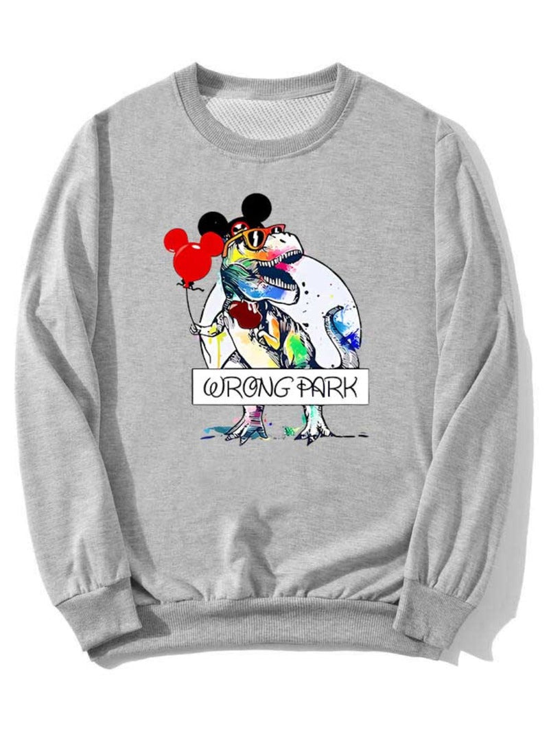 Cartoon Letter Print Sweatshirt At9035