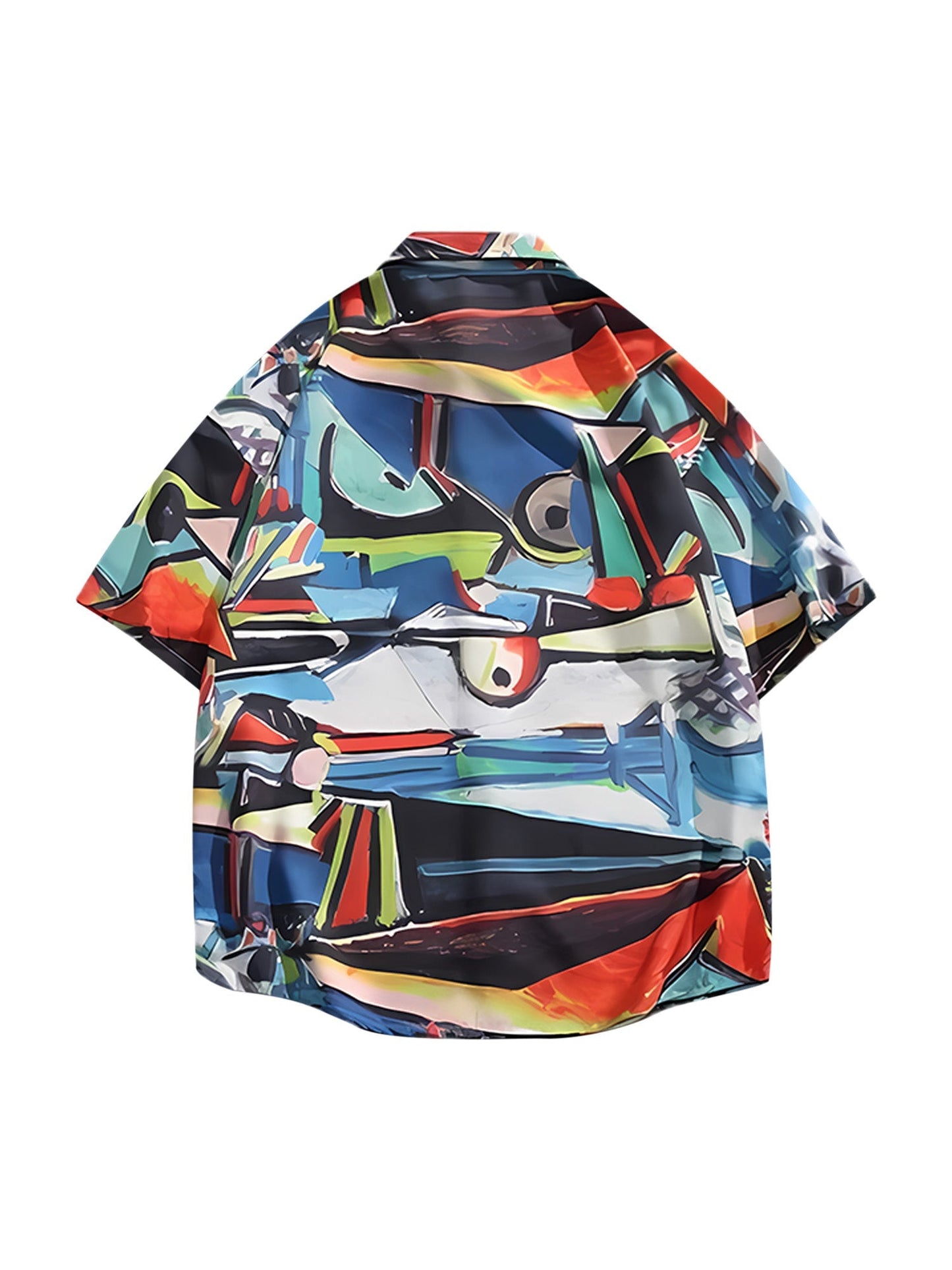 Retro Graphic Print Two-piece Set