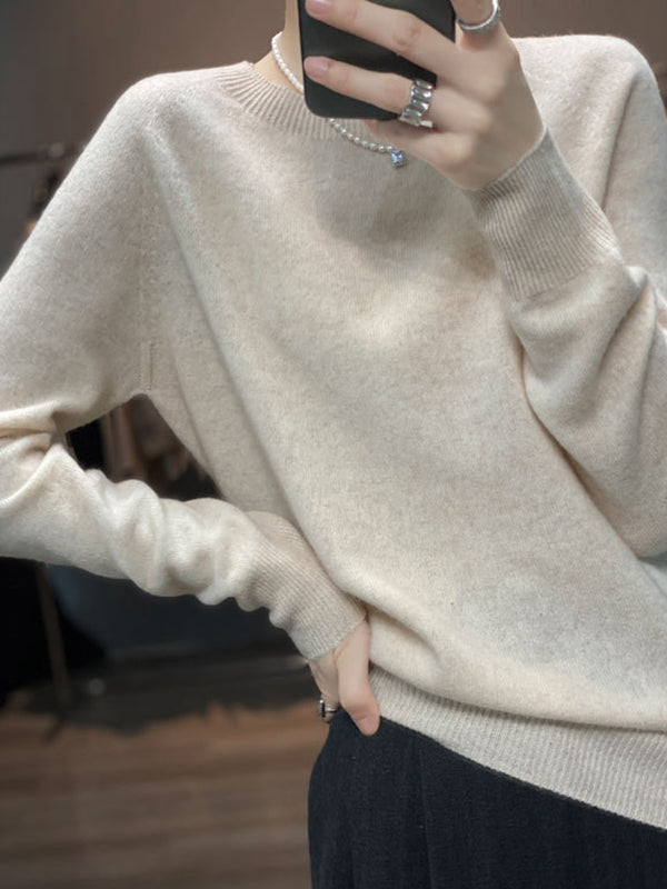 Blue Round-neck Long Sleeve Sweater An1059