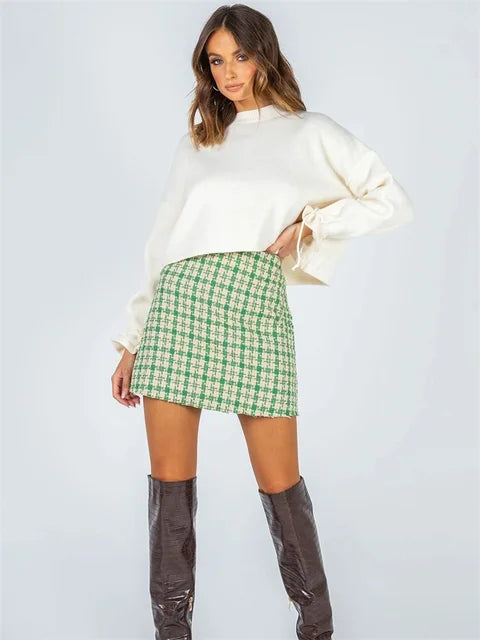 Patchwork Printed Y2k Skirt for Summer Contrast High Street Skirt Female Club Y2k Skirt