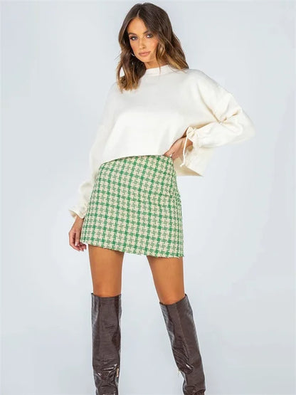 Patchwork Printed Y2k Skirt for Summer Contrast High Street Skirt Female Club Y2k Skirt