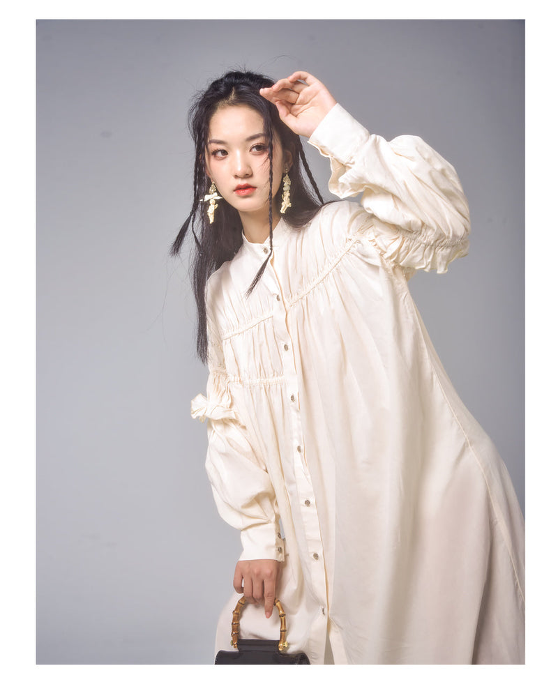 Cotton Ruffle Maxi Dress