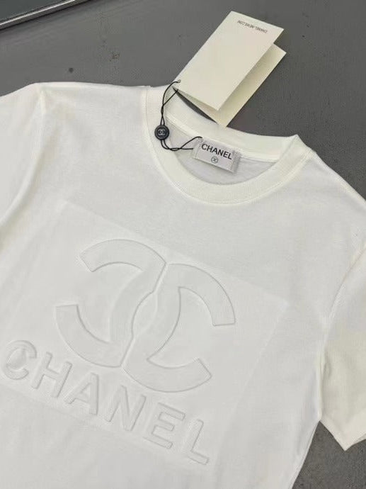 Print C H Cotton Lycra T-shirt