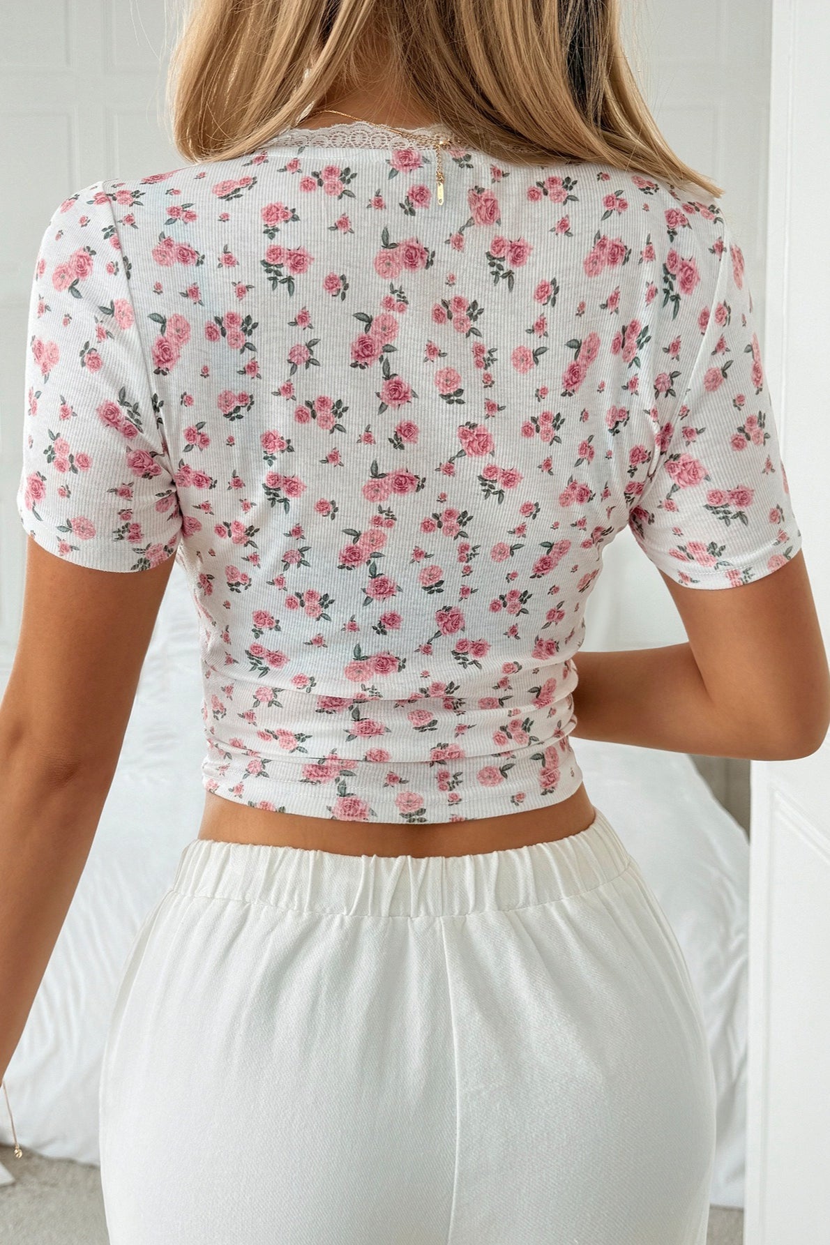 Cropped Lace Blouse