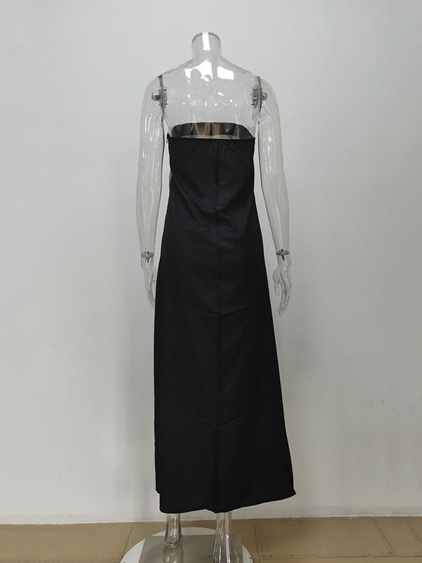 Loose Printed Split-joint Tube Maxi Dresses