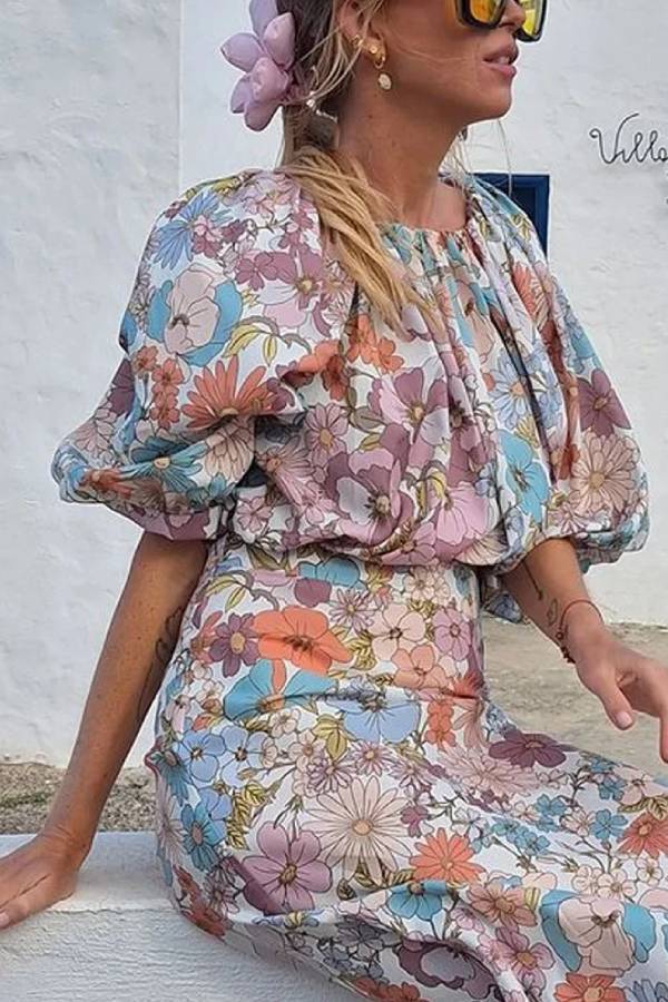 Holiday Print Top \u0026 Skirt Two-piece Set