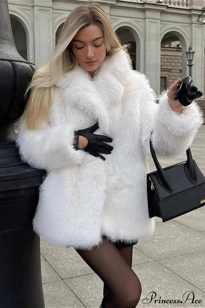 Eco Faux Fur Cropped Coat