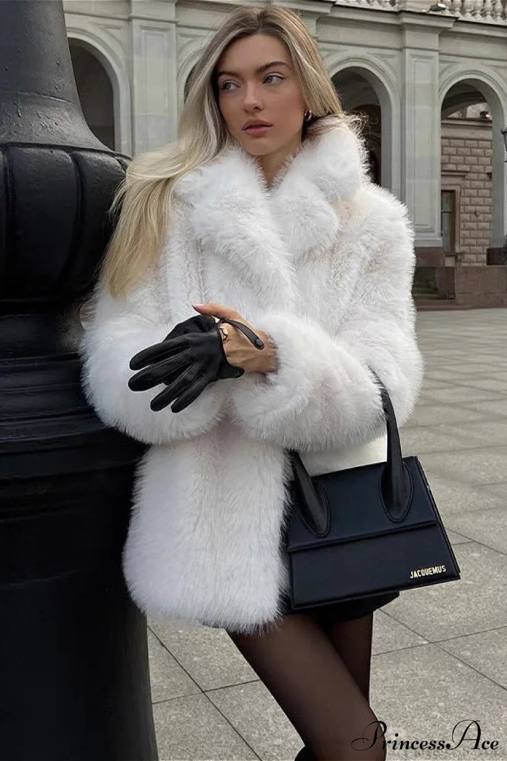 Eco Faux Fur Cropped Coat