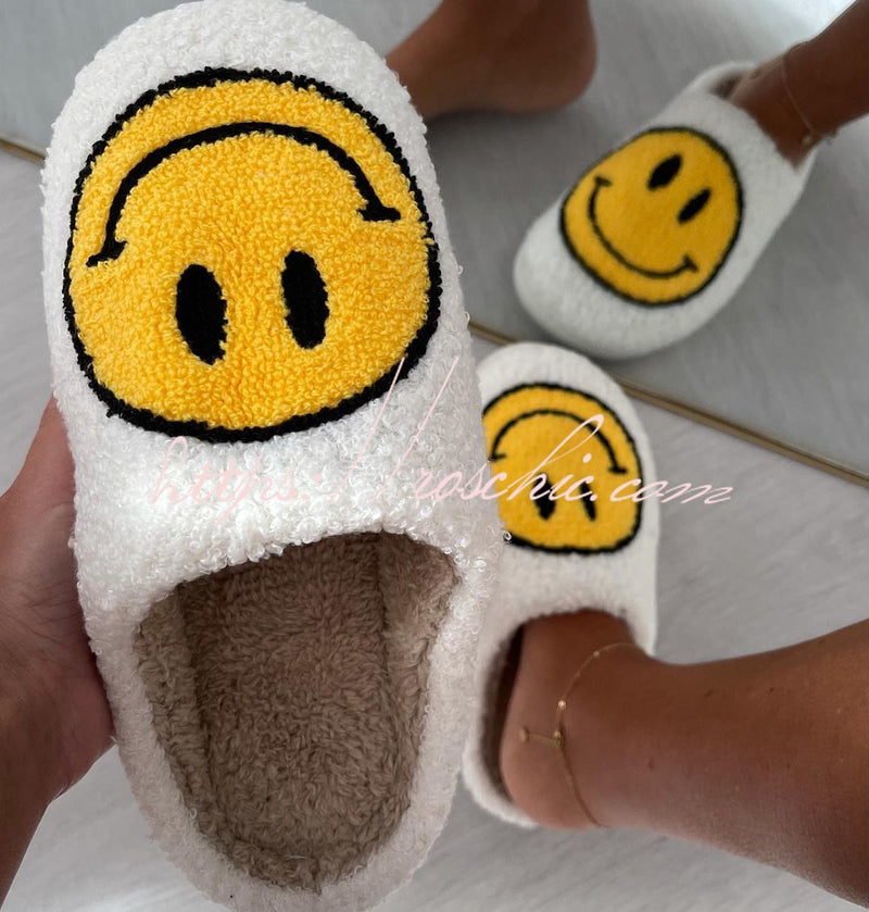 Smiley Plush Slippers