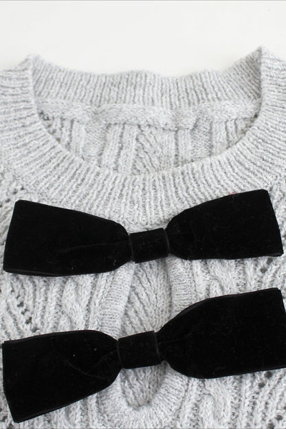 Color Long Sleeve Knit Sweater Dress