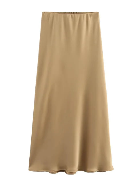 White High Waist Slim Maxi Skirt – Patchwork Summer Long Skirt