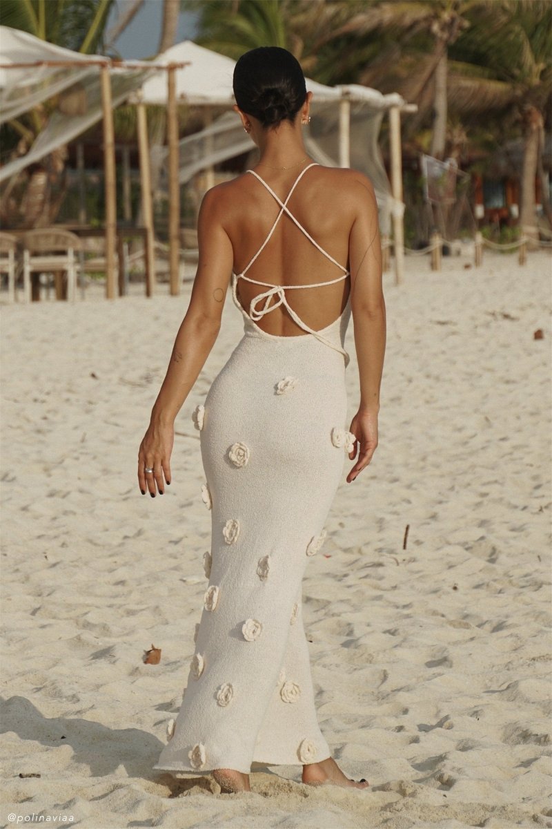 Edwina V-neck Knitted Maxi Dress
