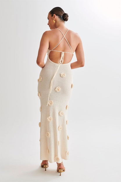 Edwina V-neck Knitted Maxi Dress