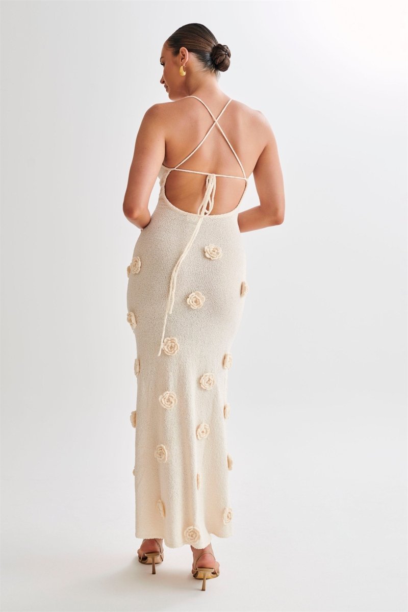 Edwina V-neck Knitted Maxi Dress