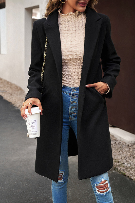 Wool Blend Longline Coat