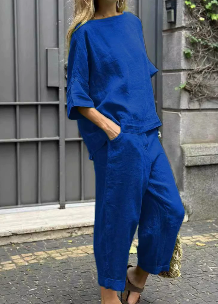 Emma – Cotton-linen Two-piece Set