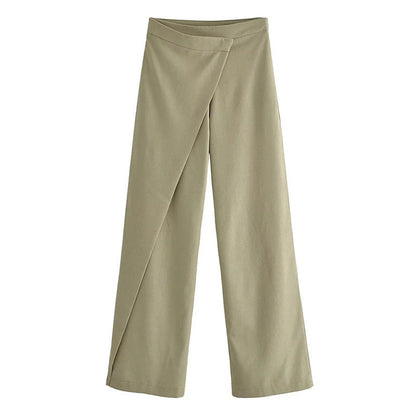 Long Pants Woman Spring High Waist Straight Khaki Pant Female Trousers Clothes