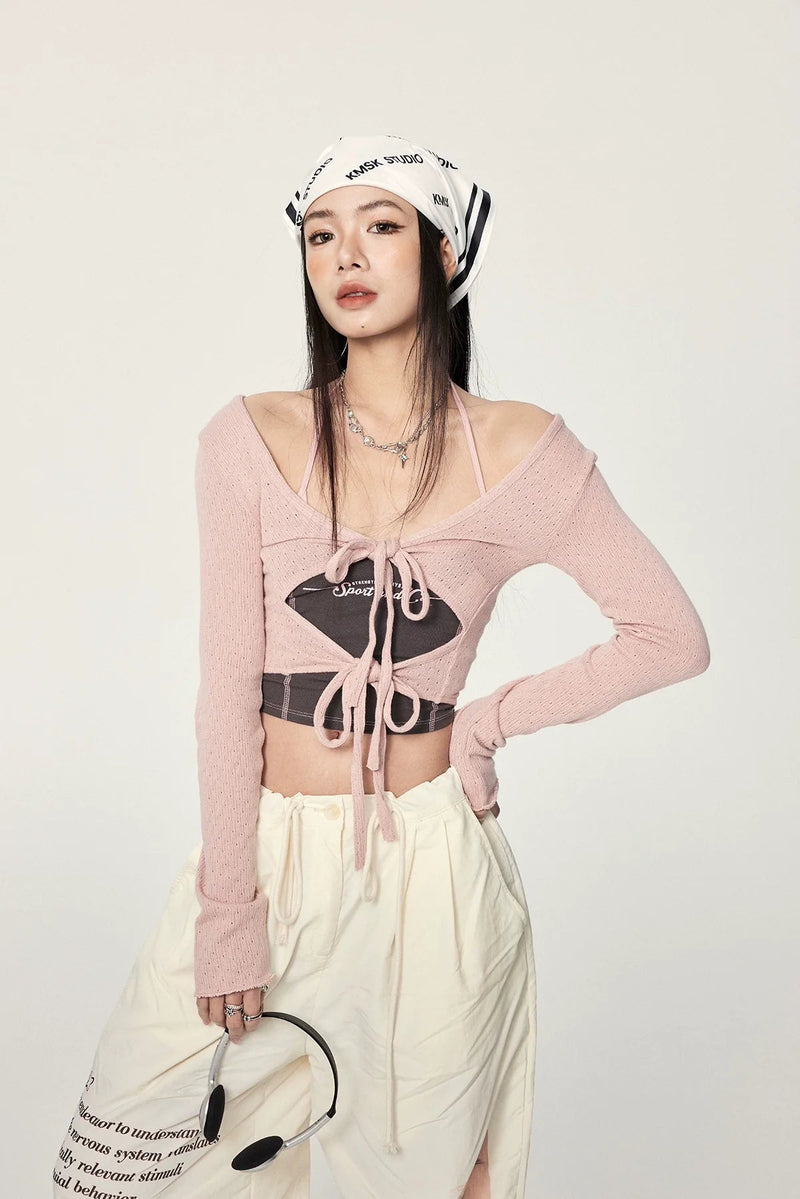 Tie Front Knit Cardigan