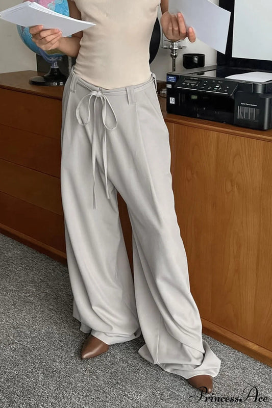 Effortless Drawstring Wide-leg Pants