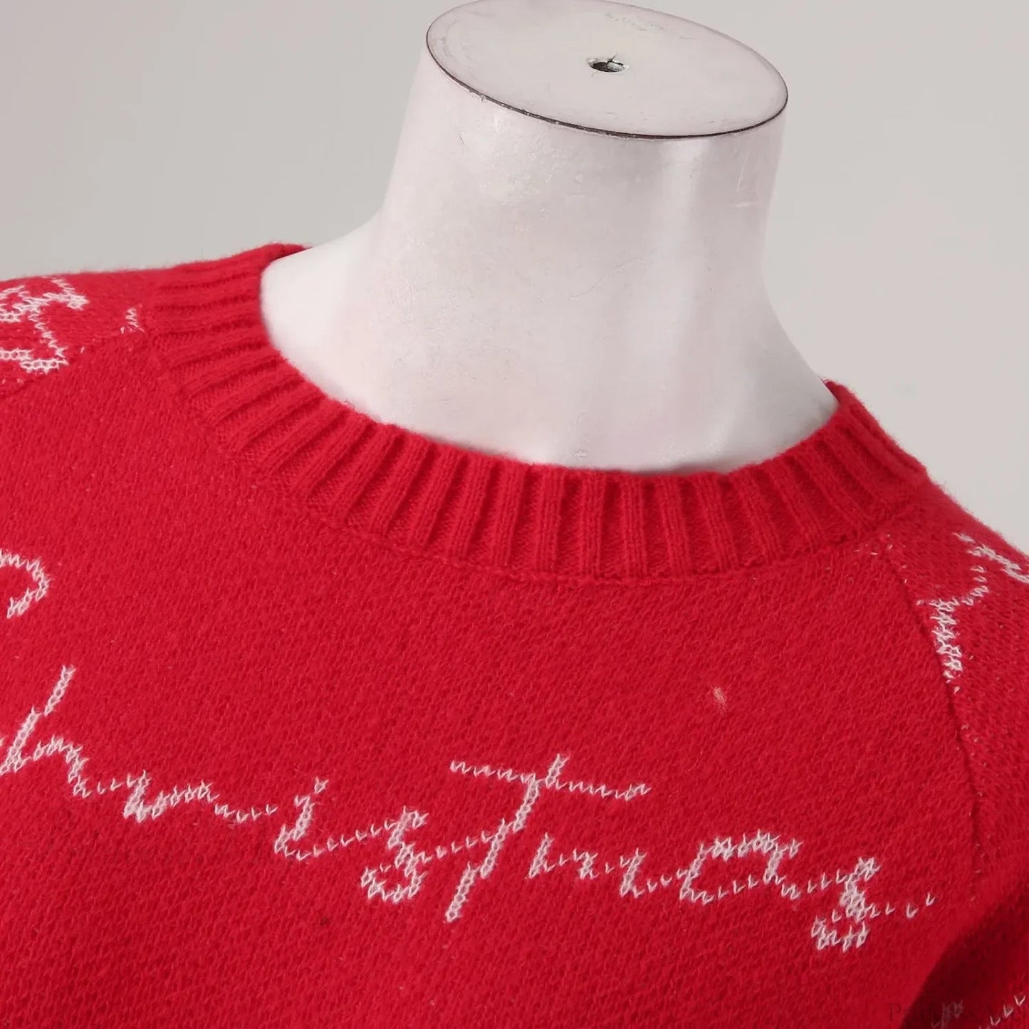 Full Sleeve O-neck Jacquard Dress Christmas Sweater