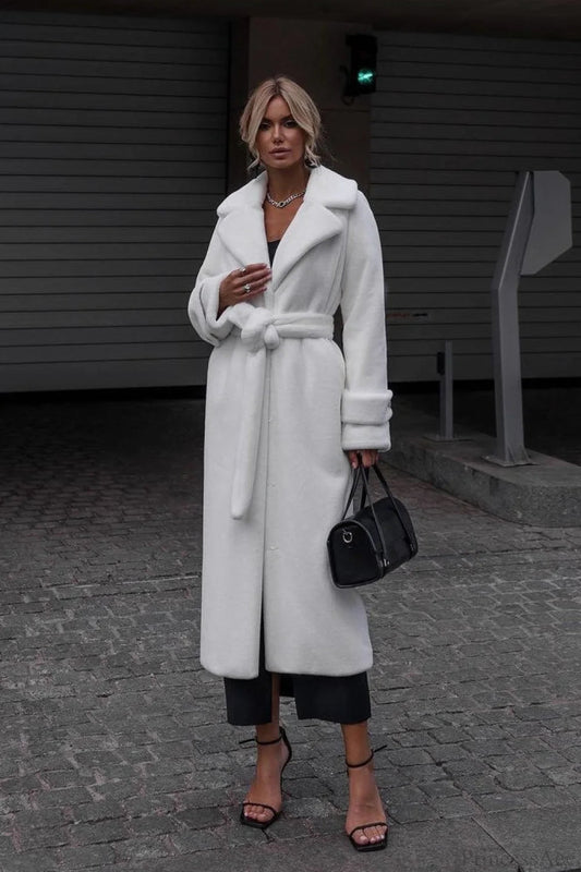 Thickened Plush Faux Fur Overcoat