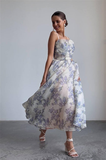 Ella Printed Chiffon Midi Dress