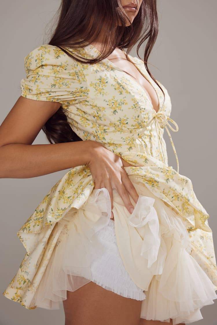 Emily V-neck Corset Mini Dress