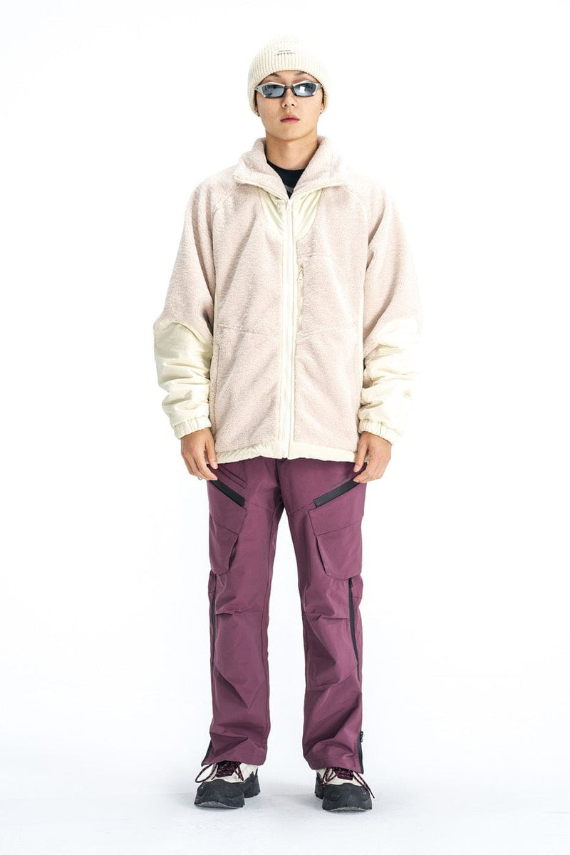Water-proof Crinkled Cargo Ski Pants
